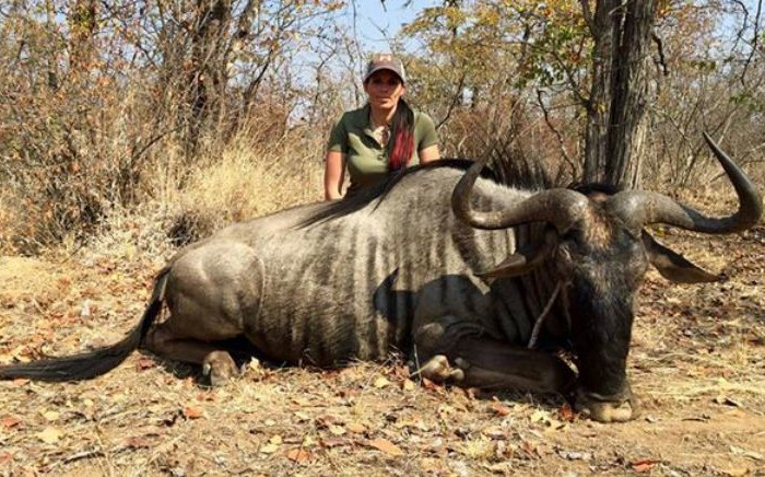 Sabrina Corgatelli poses with her kill. Picture: Facebook