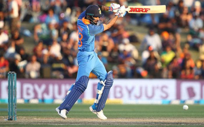 FILE: Virat Kohli in full flow during the ODI match against New Zealand on 28 January 2019. Picture: @BCCI/Twitter