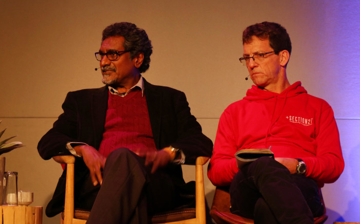 Jay Naidoo and Mark Heywood at The Gathering: Media Edition at the Cape Town International Convention Centre on 3 August 2017. Picture: Bertram Malgas/EWN.