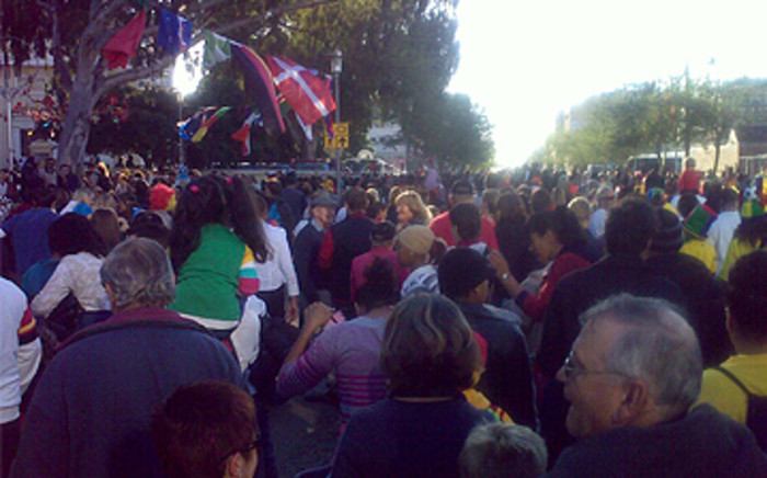 Soccer fans flood the FIFA Fan Walk in Cape Town on 3 July 2010. Picture: Janine Willemans/Eyewitness News