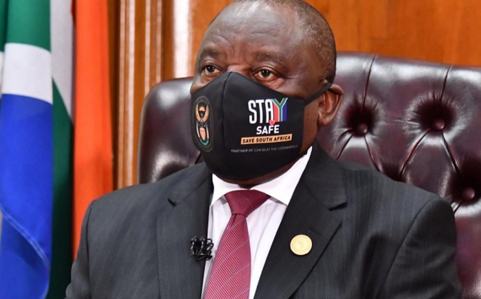 President Cyril Ramaphosa addressing the nation on 24 May 2020 on the government’s response to the COVID-19 pandemic. Picture: @PresidencyZA/Twitter. 







