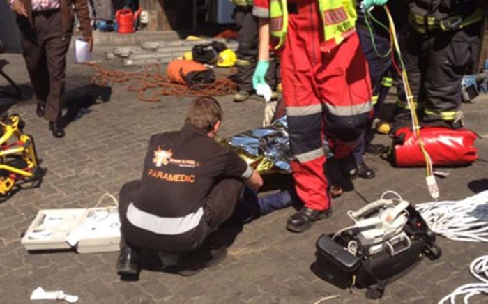 One person died and another is in a critical condition after they fell into a petrol tank in Boksburg. Picture: Emer-G-Med