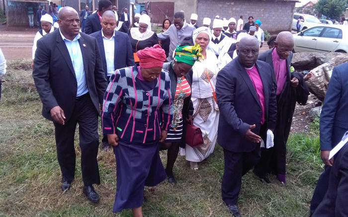 Former AU Commission Chair Nkosazana Dlamini ZUMA arrives at the Bretheren Mission Church in Thokoza. Picture: Victor Magwedze/EWN
