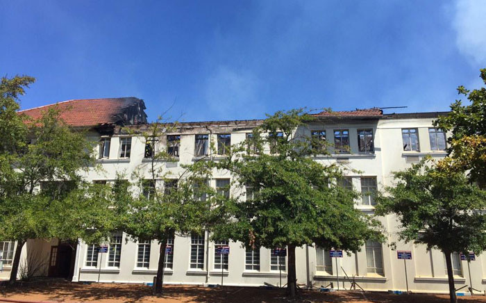 The top floor of the BComm/Accounting Building at the Stellenbosch University completely destroyed by fire on 22 February 2015. Picture: Natalie Malgas/EWN