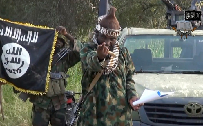 FILE: A file of a screengrab taken on October 2, 2014 from a video released by the Nigerian Islamist extremist group Boko Haram and obtained by AFP shows the leader of the Nigerian Islamist extremist group Boko Haram, Abubakar Shekau. Picture: AFP.