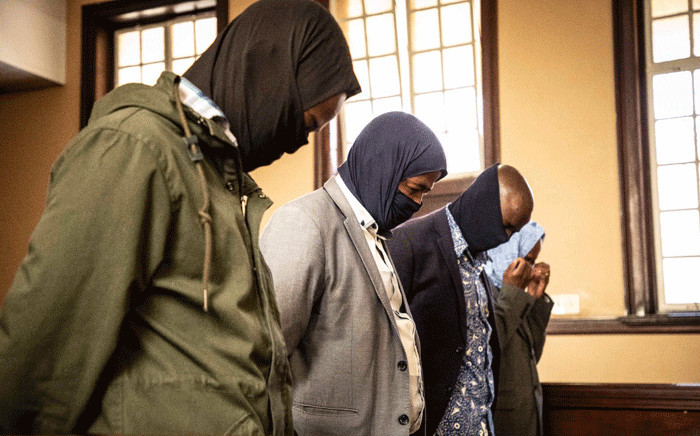 The four cops accused of killing Mthokozisi Ntumba appeared in the Johannesburg Magistrates Court on 21 May 2021. Picture: Abigail Javier/Eyewitness News