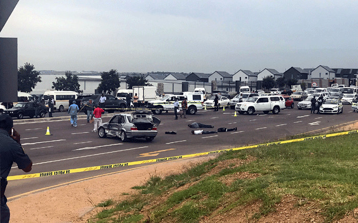 Police in Johannesburg arrested three suspects after a high-speed chase on 7 March 2018. Picture: Christa Eybers/EWN.