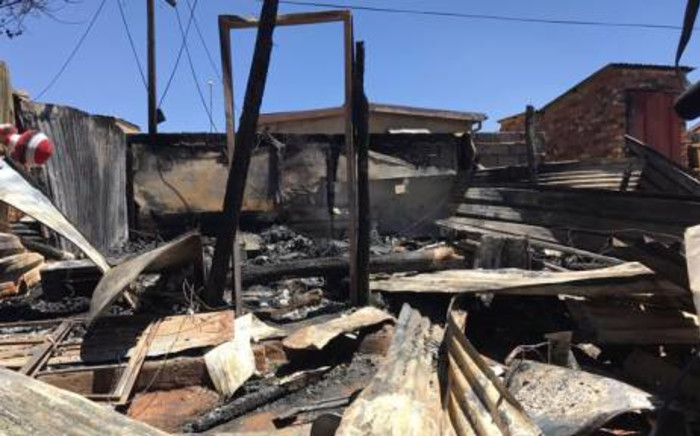 FILE: The remains of an informal dwelling following a fire. Picture: Eyewitness News