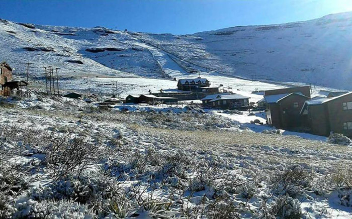 Snow blankets the ground at the Tiffendell Ski Resort in the Drakensberg in the Eastern Cape. Picture: Tiffendell Ski & Alpine Resort