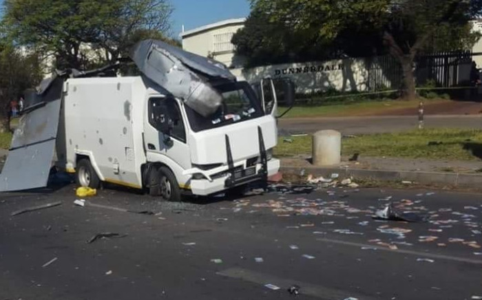 FILE: The scene of a cash-in-transit heist on Atlas Road in Boksburg. Picture: Supplied
