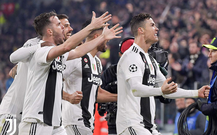 Juventus players celebrate a goal. Picture: @juventusfc/Twitter