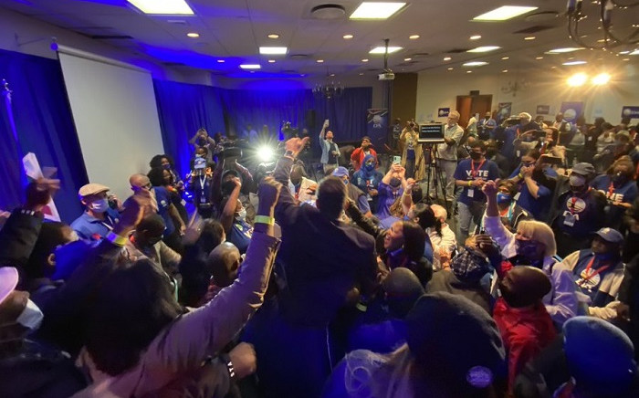 Scenes of excitment following the announcement of John Steenhuisen as the DA's new leader on Sunday, 1 November 2020. Picture: @JSteenhuisen/Twitter