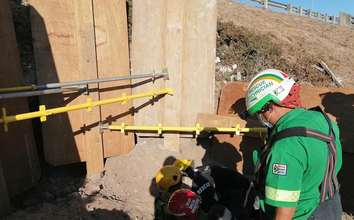 The Western Cape Government’s EMS Rescue team responded to an incident on the corners of Borcherds Quarry on the ramp next to the N2, Nyanga, at the side of the bridge on Monday, 8 February.  Picture: Supplied