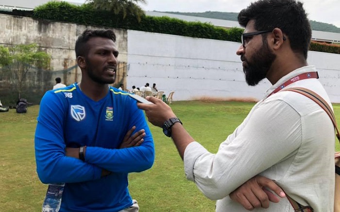 New Proteas all-rounder Senuran Muthusamy (L). Picture: Cricket South Africa/Facebook.