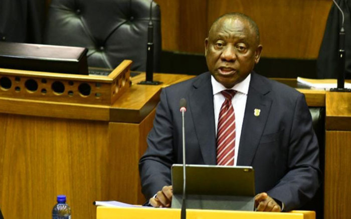 President Cyril Ramaphosa addresses a joint sitting of Parliament on 15 October 2020. Picture: @PresidencyZA/Twitter