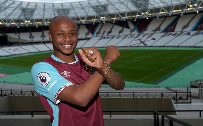 Ghana striker Andre Ayew has joined West Ham United from Premier League rivals Swansea City. Picture: West Ham United official Facebook page.