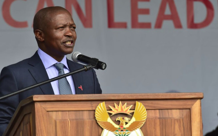 Deputy President David Mabuza addressing thousands gathered at Cato Manor as the government commemorate World Tuberculosis Day on 22 March. Picture: @GovernmentZA/Twitter.