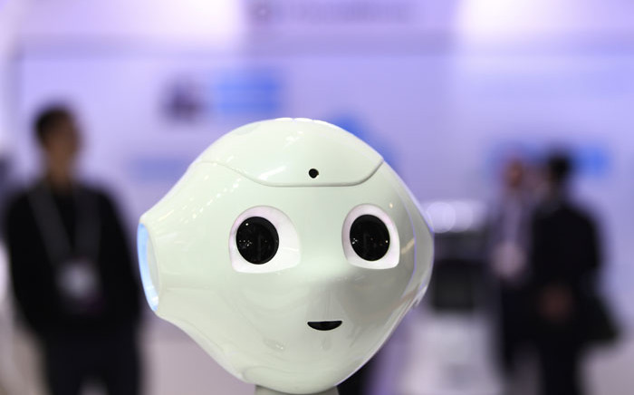 The Cloud Pepper robot by CloudMinds stands at the Mobile World Congress (MWC) in Barcelona on 25 February 2019. Picture: AFP