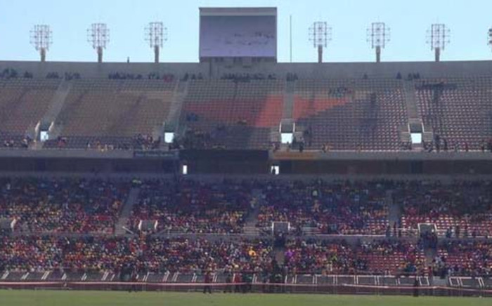 Thousands of people at the Peter Mokaba Stadium ahead of Cosatu’s Worker’s Day rally on 1 May 2014. Picture: Lesego Ngobeni/EWN.