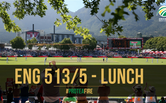 South Africa/England tour; results as teams break for lunch at Newlands. Picture: CSA.