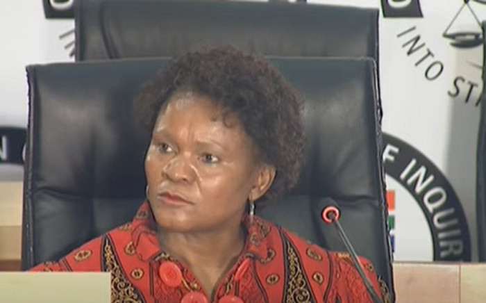 A screengrab of former SAA board member Yakhe Kwinana appearing at the state capture inquiry in Johannesburg on 2 November 2020. Picture: SABC/YouTube
