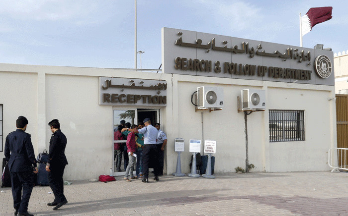 Migrants arrive at the Search and Follow up Department, which is processing the claims of those trying to leave as part of an ongoing three-month amnesty for undocumented residents, on 8 November 2016 in the Qatari capital Doha. Picture: AFP