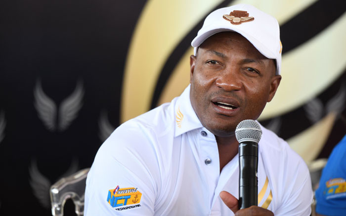 FILE: In this file photo taken on 10 November 2018 former West Indies cricketer and golfer Brian Lara addresses a press conference during the fourth edition of the Krishnapatnam Port Golden Eagles Golf Championship at Boulder Hills in Hyderabad. Picture: AFP