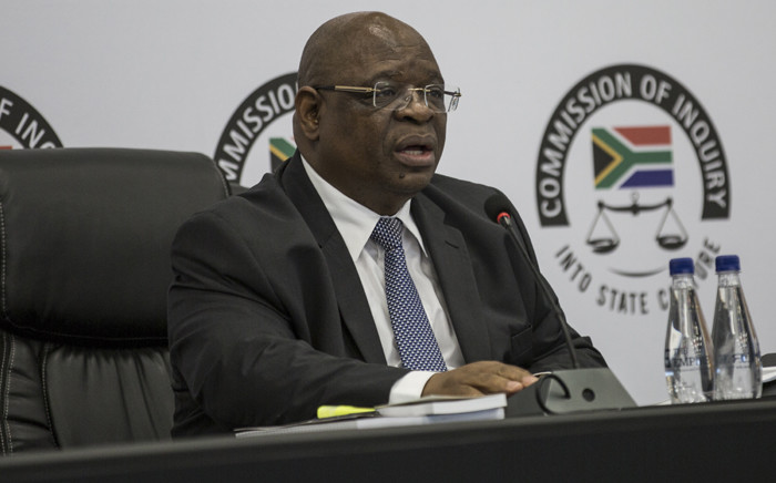 Deputy Chief Justice Zondo opens proceedings during the first public hearing on state capture allegations in Johannesburg on 20 August 2018. Picture: AFP