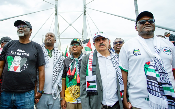 African National Congress (ANC) Secretary-General Fikile Mbalula at a pro-Palestine protest in Johannesburg on 29 November 2023. Picture: Twitter/MbalulaFikile