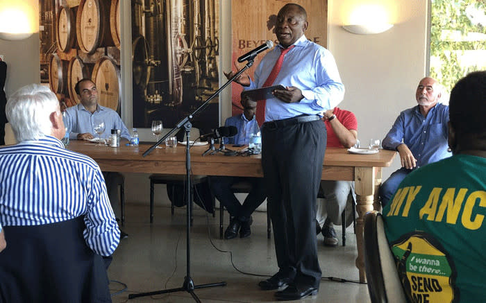 Don't fear land reform, Ramaphosa tells farmers in WC