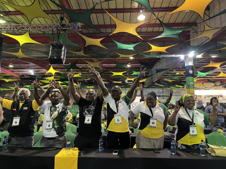 Delegados del ANC en Nasrec para la conferencia electiva nacional del partido el 16 de diciembre de 2022. Imagen: Eyewitness News