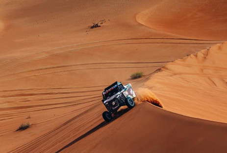 Eben Basson and Leander Pienaar competing at the 2023 Dakar Rally. Picture: #TeamHilux Rally-Raid/ supplied. 