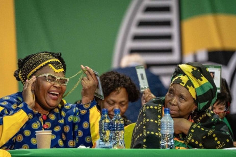 Nkosazana Dlamini Zuma y Angel Motshekga en la 55.ª Conferencia Nacional Electiva del ANC el 17 de diciembre de 2022. Imagen: EWN/Jacques Nelles