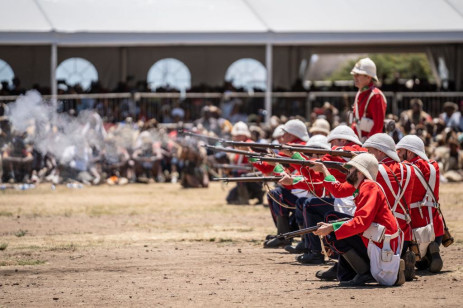   Conmemoración de la batalla de Isandlwana en Nquthu, norte de KZN, el 21 de enero de 2023. Imagen: Eyewitness News/Jacques Nelles