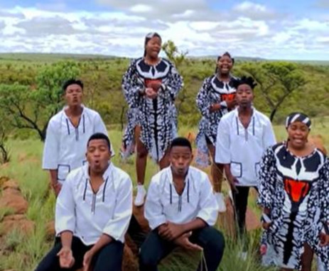 Screengrab from video of Ndlovu Youth Choir's soul-stirring rendition of Rihanna's Lift Me Up  