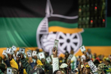 Delegados en la 55.ª Conferencia Nacional Electiva del ANC el 17 de diciembre de 2022. Imagen: EWN/Jacques Nelles