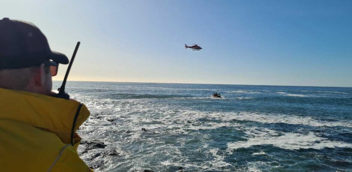 The NSRI launched a search operation after reports of a drowning in progress at the Three Anchor Bay slipway on 9 October 2022. Image credit: NSRI