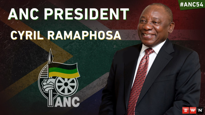 Cyril Ramaphosa has been elected as new ANC president. 