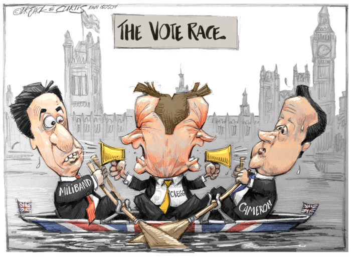 Cartoon Uk Elections The Vote Race 