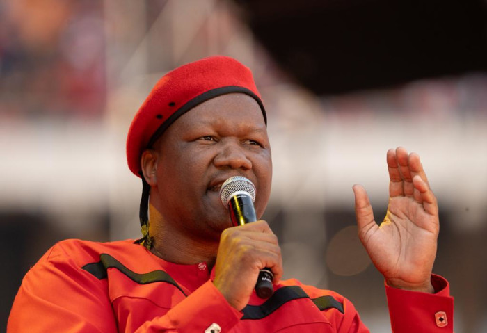 Economic Freedom Fighters (EFF) Secretary General Marshall Dlamini at the red berets' tenth anniversary rally at the FNB Stadium on Saturday, 29 July 2023. Picture: Eyewitness News/Rejoice Ndlovu