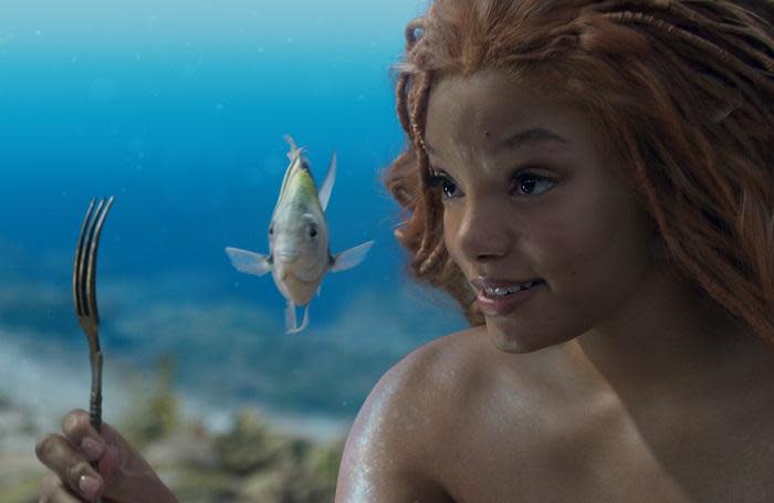 Halle Bailey as Ariel and Jacob Tremblay as Flounder in Disney's 'The Little Mermaid' (2023). Picture: Supplied