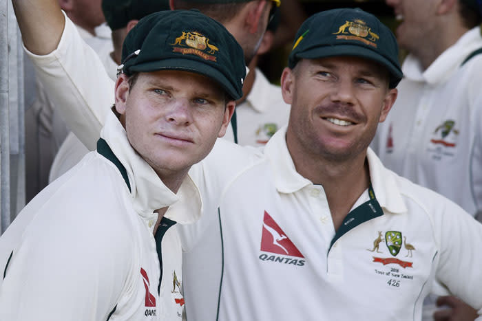 FILE: Australian cricketers Steve Smith (left) and David Warner (right). Picture: AFP