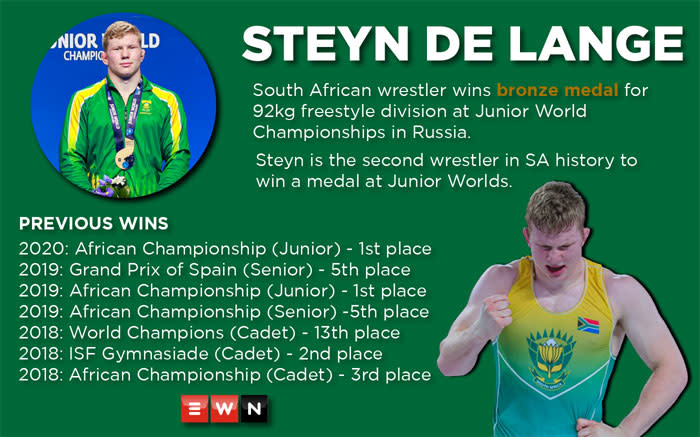 Steyn de Lange joins select SA club with Junior World Champs medal