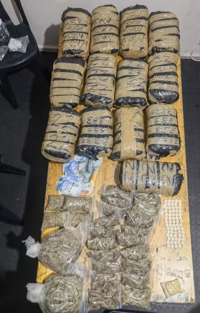 Drugs recovered by the Cape Town Metro Police's K-9 unit