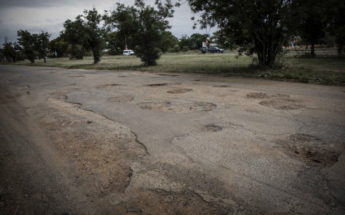 Potholes can be seen all over Mahikeng - suburb or village, there is no exception.