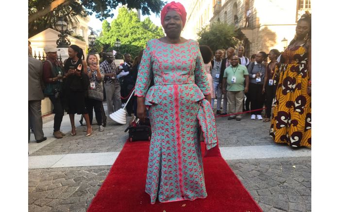 Nkosazana Dlamini-Zuma is all smiles.