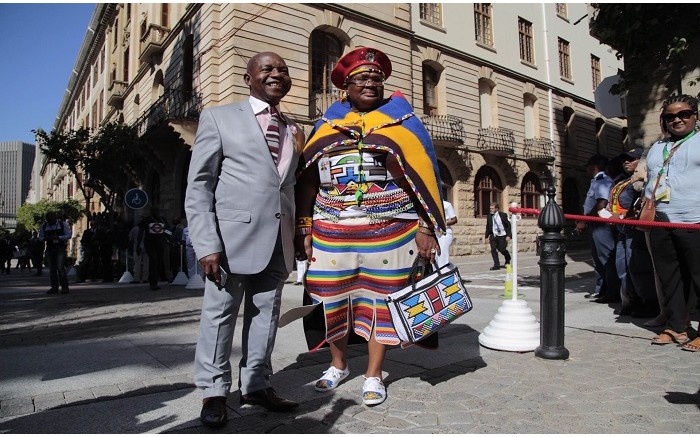 ANC MP Siphosezwe Masango & his wife Ninini pose for the cameras at Parliament on 11 February 2016. Picture: Aletta Harrison/EWN