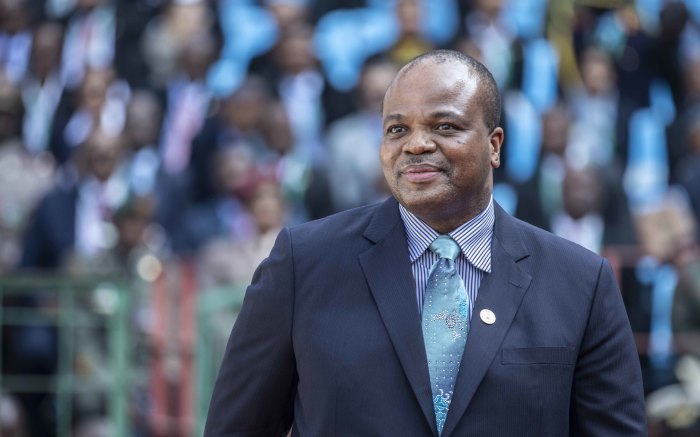 Eswatini's King Mswati the third, at Loftus stadium ahead of Cyril Ramaphosa's presidential inauguration. Picture: Abigail Javier/EWN