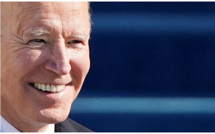 US President Joe Biden delivers his inauguration speech after being sworn in as the 46th US President.