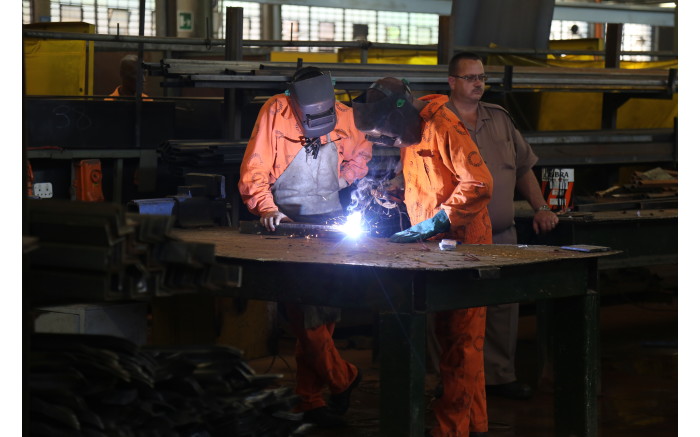 Prisoners work in the steel workshop of the Kgosi Mampuru II Correctional Centre.